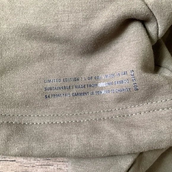 The giving movement dark khaki hoodie organic crop drawstring hoodie limited ed - Picture 6 of 6